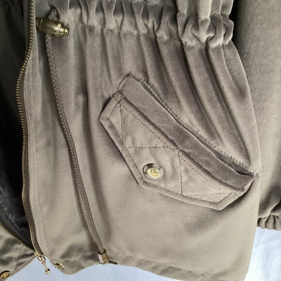 Current Seen Velour Jacket Women's Size Medium Fully Lined Hidden Front Zipper - Picture 10 of 10
